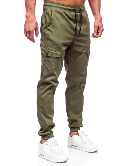 Χακί υφασμάτινα jogger cargo ανδρικά Bolf 384