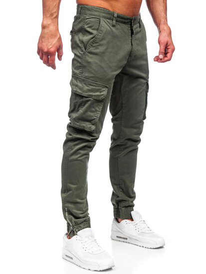 Χακί υφασμάτινα jogger cargo ανδρικά Bolf 77322