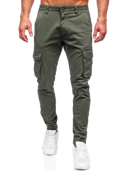 Χακί υφασμάτινα jogger cargo ανδρικά Bolf 77322