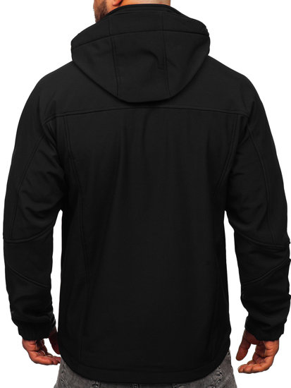 Kurtka męska softshell czarna Denley T019