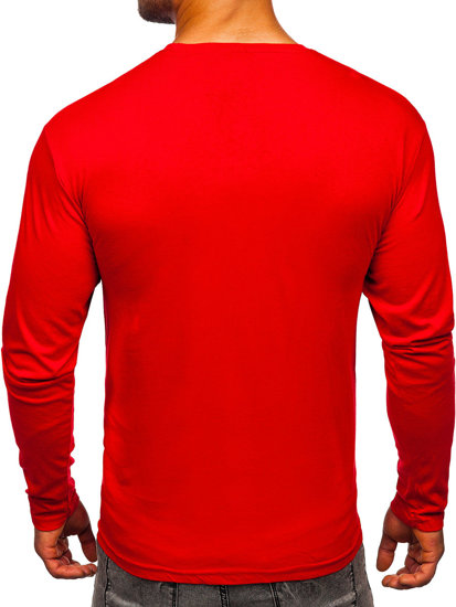 Longsleeve ανδρικο με σταμπα κοκκινο Bolf 1219