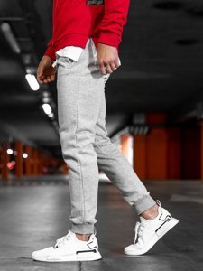 Ανδρικά jogger αθλητικά παντελόνια γκρι Bolf XW01-B