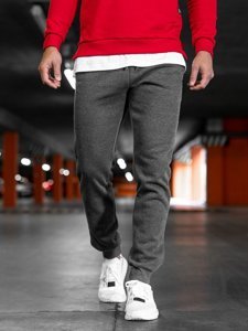 Ανδρικά jogger αθλητικά παντελόνια γραφίτης Bolf XW01-B