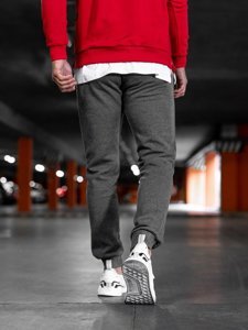 Ανδρικά jogger αθλητικά παντελόνια γραφίτης Bolf XW01-B