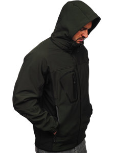 Ανδρικό μπουφάν softshell χακί Bolf T019