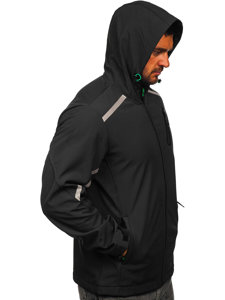 Ανθρακί ανδρικό μπουφάν softshell Bolf HSS037