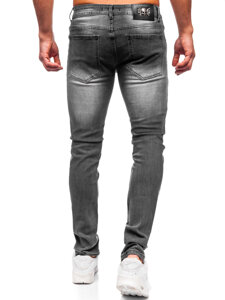 Ανθρακί ανδρικό τζιν παντελόνι slim fit Bolf MP0167G