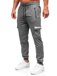 Ανθρακί cargo παντελόνια jogger ανδρικά Bolf JX5063