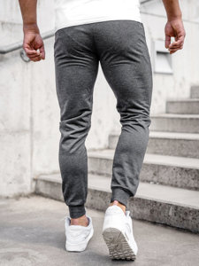 Ανθρακί jogger αθλητικά παντελόνια ανδρικά Bolf JX5001A