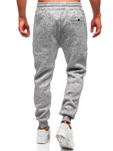 Γκρι επενδεδυμένα παντελόνια ανδρικά joggers φόρμας Bolf Q1104