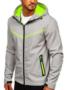 Γκρι μπουφαν ανδρικο μεταβατικο softshell Bolf KS2181