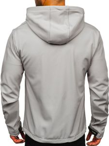 Γκρι μπουφαν ανδρικο μεταβατικο softshell Bolf KS2181