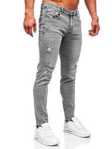 Γκρι τζιν παντελόνια ανδρικά slim fit Bolf KX759-C