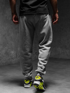 Γκρι χοντρά παντελόνια ανδρικά joggers φόρμας Bolf MS002A1