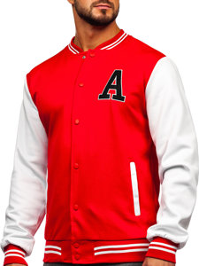 Κόκκινο ανδρικό μεταβατικό μπουφάν baseball bomber Bolf 8B1157