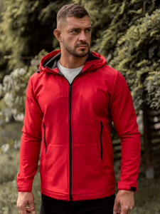 Κόκκινο ανδρικό μεταβατικό μπουφάν softshell Bolf HM187