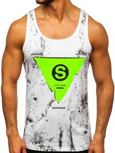 Λευκο Μπλουζακι tank top με εκτυπωση Bolf SS11057