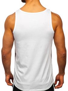 Λευκο Μπλουζακι tank top με εκτυπωση Bolf SS11057