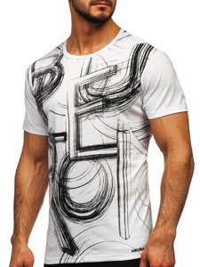 Λευκο T-shirt ανδρικο με εκτυπωση Bolf KS2525T