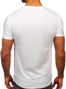 Λευκο T-shirt ανδρικο με εκτυπωση Bolf KS2538