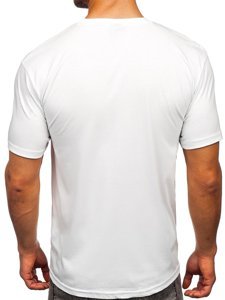 Λευκο T-shirt ανδρικο με σταμπα Bolf 14802