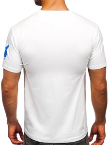 Λευκο T-shirt ανδρικο με σταμπα Bolf 192368