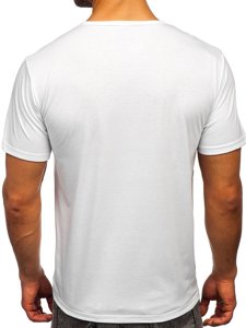 Λευκο T-shirt ανδρικο με σταμπα Bolf KS2620