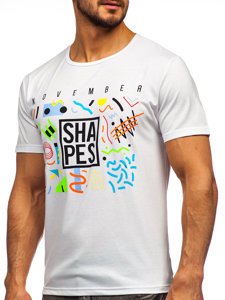 Λευκο T-shirt ανδρικο με σταμπα Bolf KS2625