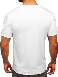 Λευκο T-shirt ανδρικο με σταμπα Bolf KS2631