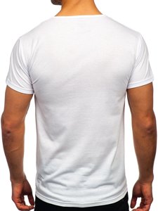 Λευκο T-shirt ανδρικο με σταμπα Bolf KS2633