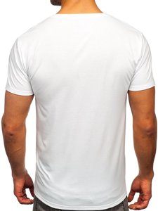 Λευκο T-shirt ανδρικο με σταμπα Bolf Y70007