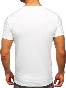 Λευκο T-shirt ανδρικο με σταμπα Bolf Y70015