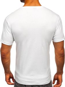 Λευκο t-shirt ανδρικο με εκτυπωση Bolf 142175