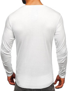 Λευκό ανδρικό longsleeve με κουμπιά Bolf 1114