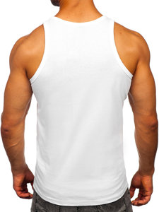 Λευκό tank top με στάμπα Bolf 14844