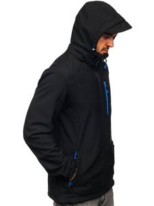 Μαυρο-μπλε μουφαν ανδρικο softshell Bolf BK017