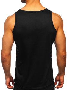 Μαυρο μπλουζακι tank top με σταμπα Bolf HY812