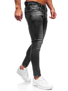 Μαυρο παντελονι τζιν ανδρικο slim fit Bolf R927