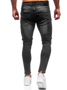 Μαυρο παντελονι τζιν ανδρικο slim fit Bolf R927