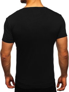 Μαυρο T-shirt ανδρικο με εκτυπωση Bolf Y70052