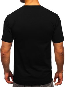 Μαυρο T-shirt ανδρικο με σταμπα Bolf 192364