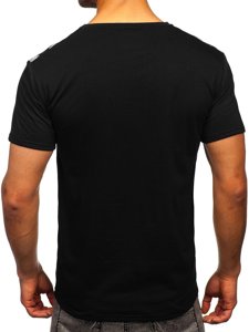 Μαυρο T-shirt ανδρικο με σταμπα Bolf Y70006