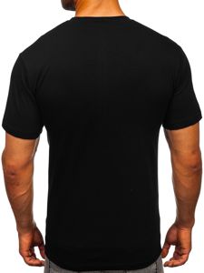 Μαυρο t-shirt ανδρικο με εκτυπωση Bolf 10858