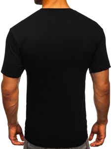 Μαυρο t-shirt ανδρικο με εκτυπωση Bolf 142175