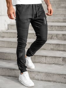 Μαύρα ανδρικά παντελόνια jogger Bolf 0829