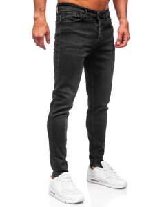 Μαύρα παντελόνια τζιν ανδρικά slim fit Bolf 6131