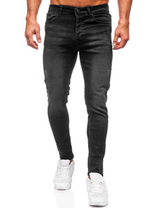 Μαύρα παντελόνια τζιν ανδρικά slim fit Bolf 6161