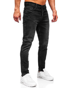 Μαύρα παντελόνια τζιν ανδρικά slim fit Bolf 6494