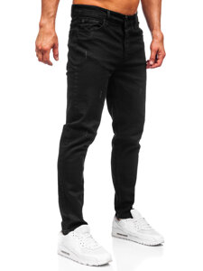 Μαύρα παντελόνια τζιν ανδρικά slim fit Bolf 6495