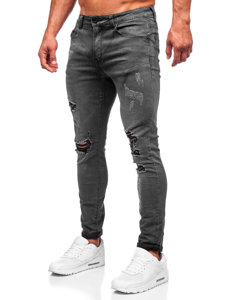 Μαύρα τζιν παντελόνια ανδρικά slim fit Bolf KS2081